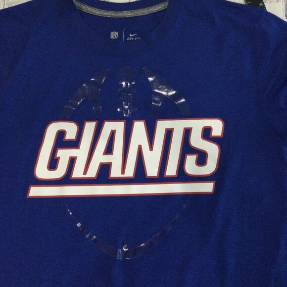 NFL T-Shirt Men’s Size L Color Blue Nike NY Giants Dri-Fit Graphic Short Sleeve - Picture 3 of 9